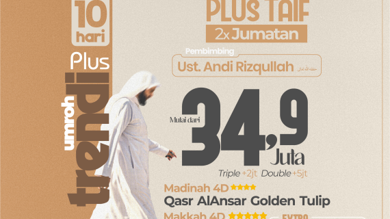 Umroh Landing Madinah Plus Taif 10 Hari 2x Jumatan Agustus