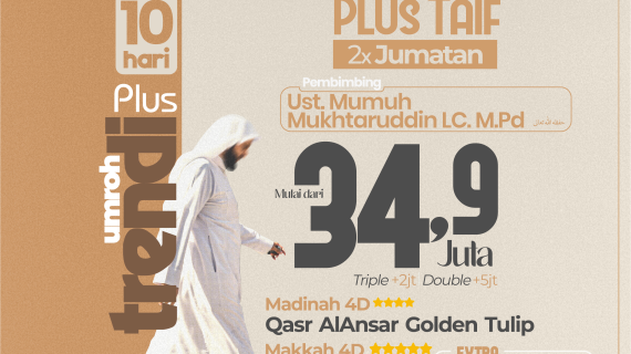 Umroh Landing Madinah Plus Taif 10 Hari 2x Jumatan